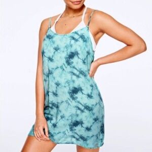 Victoria’s Secret PINK tie dye slip dress swimsuit cover up lightweight dress XS